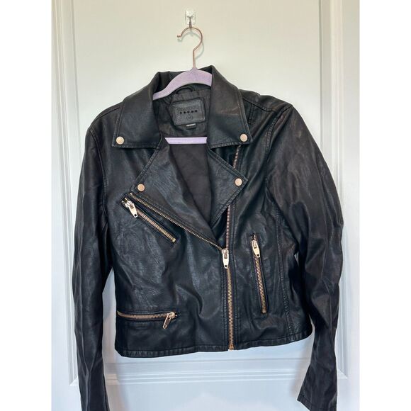 BLANK NYC Black Faux Leather Moto Jacket Size Medium - Picture 4 of 8